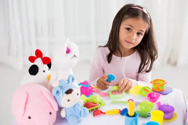 Kids playing with toys