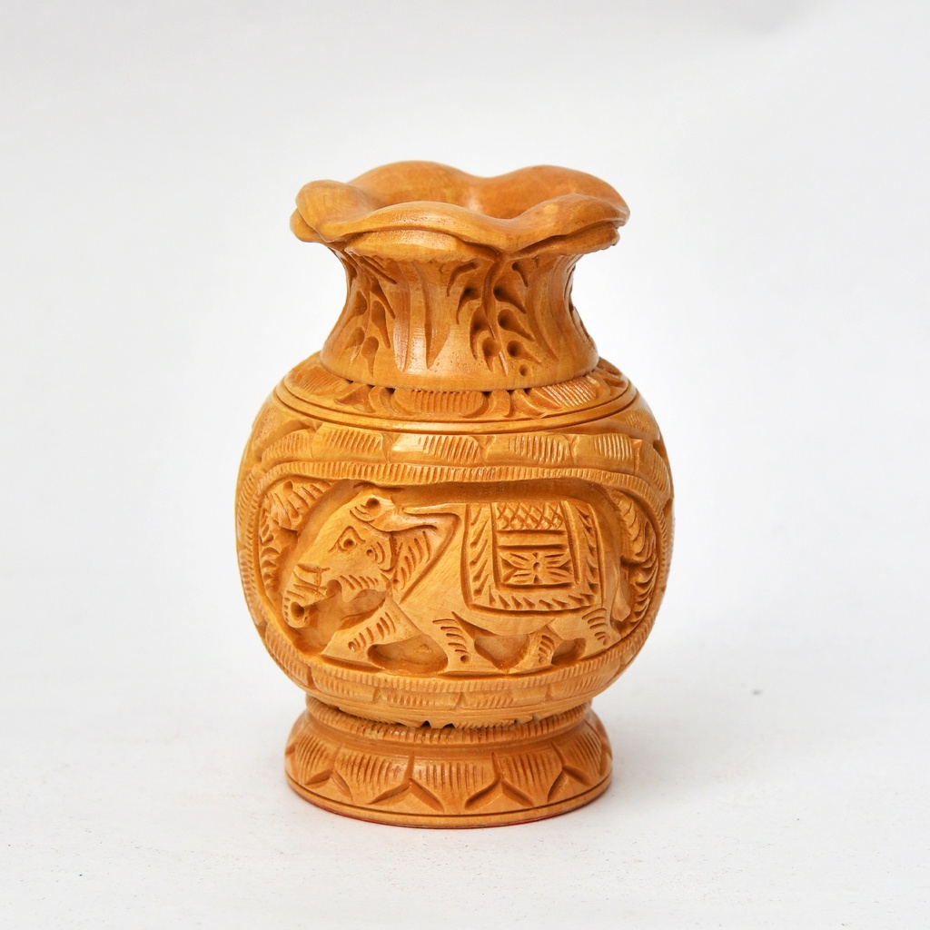 Wooden Decorative Vases (Set of 2)