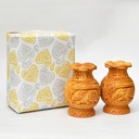 Wooden Decorative Vases (Set of 2)