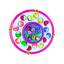Big7 Stores K66 Plastic Magnetic Fish Catching Toy Game with Light and Music
