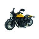 Plastic Metal Miniature Toy Motorcycle with Handle Bars, Free Rolling Wheels, Working Rear Suspension, Side Stand, Rear Mirrors