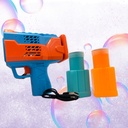 Rechargeable Automatic Bubble Blower Gatling Gun Toy for Kids with Cool LED Light and Music