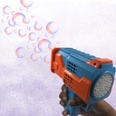 Rechargeable Automatic Bubble Blower Gatling Gun Toy for Kids with Cool LED Light and Music
