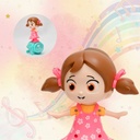 Musical Dancing Girl Doll Activity Play Center Toy 360 Degree Rotating with Flashing Lights 