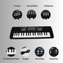 Piano with Mic 37 Keys 8 Rhythms 8 Tones 6 Demos Portable Electronic Keyboard Toy Beginners