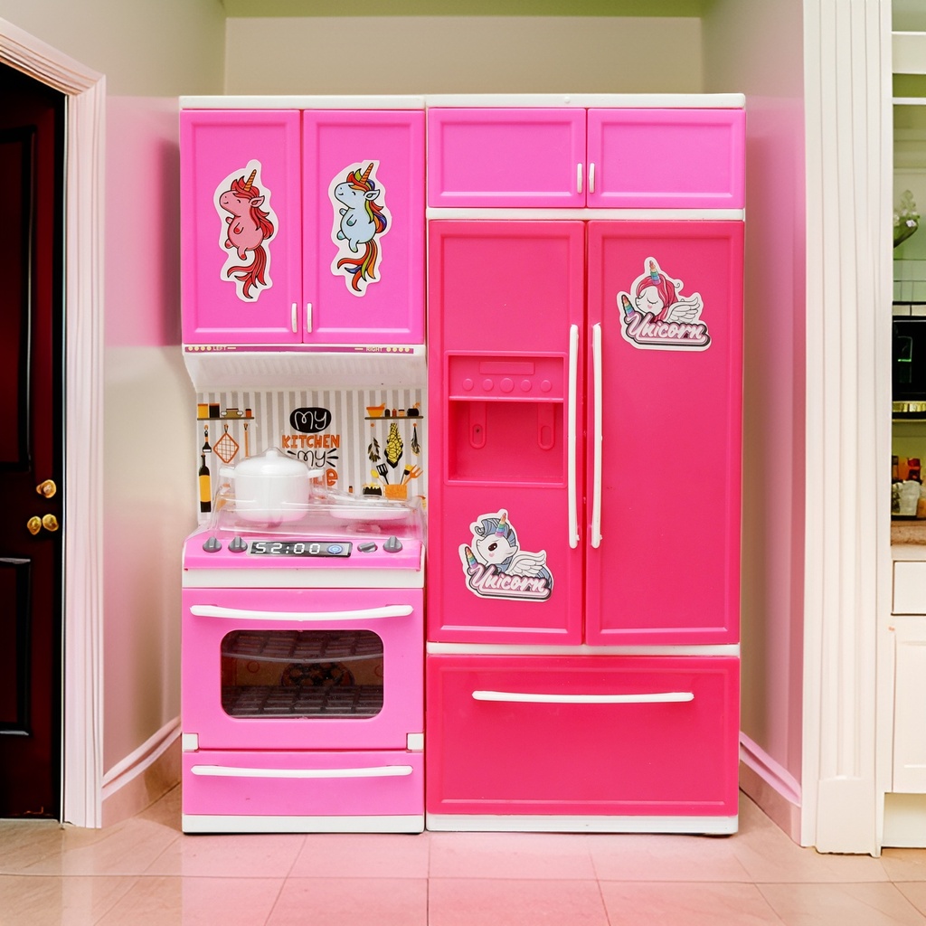 Big7 Stores Modular Kitchen Playset with Light and Music