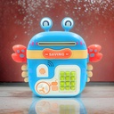 Musical Money Safe Crab ATM for Kids with Lock Crab Piggy Bank Fun Little for 3+ Yrs