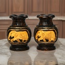 Wooden Decorative Vases (Set of 2)