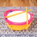 Flash Drum Toy with 2 Mallets for Kids | Multicolor 3D Lights | Dynamic Musical Instrument