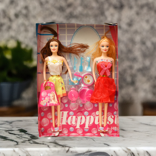 [Dolls 303] Doll with Kitchen Accessories, Small Kitchen Table Playset