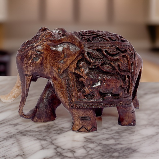 [Statue 099] Big7 Stores Wooden Handcrafted Elephant Statue