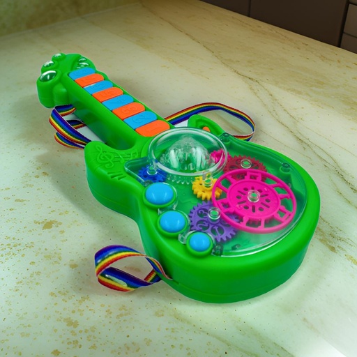 [Guitar 055] Musical Gear Guitar Toy for Kids Boys Girls with Rotating Gear Mechanism