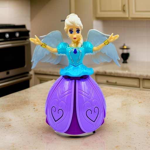 [Princess Doll 088] Princess Musical 360 Degree Rotating Angel Girl | Colourful LED Lights & Music