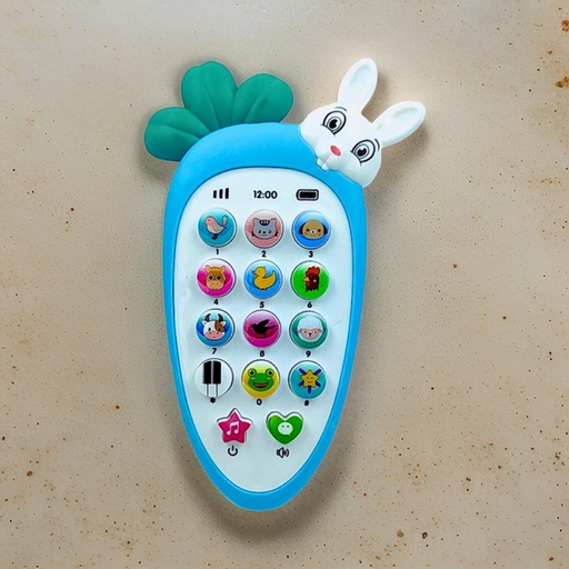 [1 Mobile Phone Toy] Cute Rabbit Face Pretend Play Cell Phone Toy for Kids