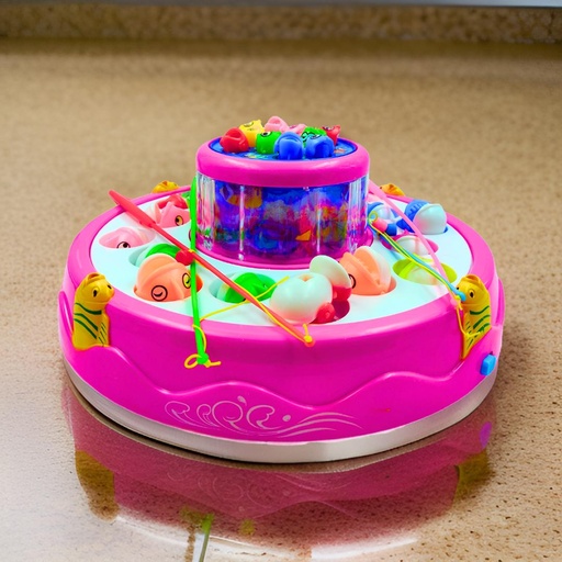 Big7 Stores K66 Plastic Magnetic Fish Catching Toy Game with Light and Music