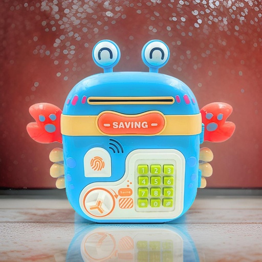 [IR-1U8W-YMNC] Musical Money Safe Crab ATM for Kids with Lock Crab Piggy Bank Fun Little for 3+ Yrs