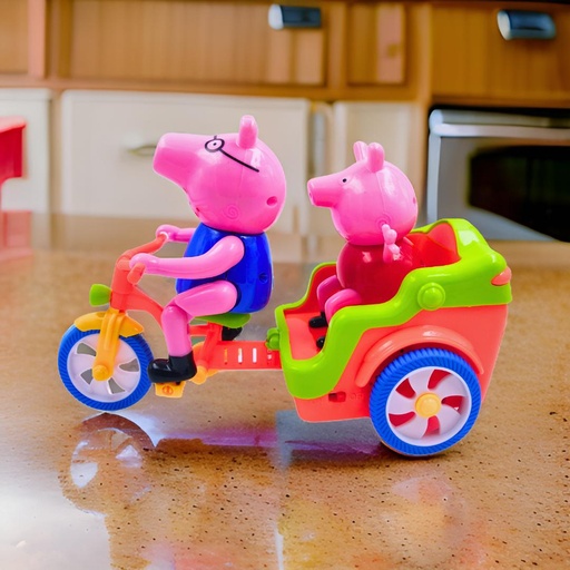 [PP987] Rickshaw Playset, Includes 2 Figures, Preschool Toy for 
Girls & Boys 3 Years and Up