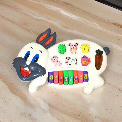 [Rabbit Piano 099] Rabbit Piano Toy with 15 Keys and 3 Modes | Melodious Sounds | Musical Toy