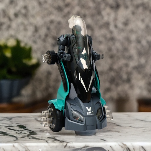 [Robot Bike 099] Converting Car to Robot, Robot to Car Automatically Robot Toy with Light and Sound for Kids Indoor and Outdoor | 5+ years old Kids Girls Boys 