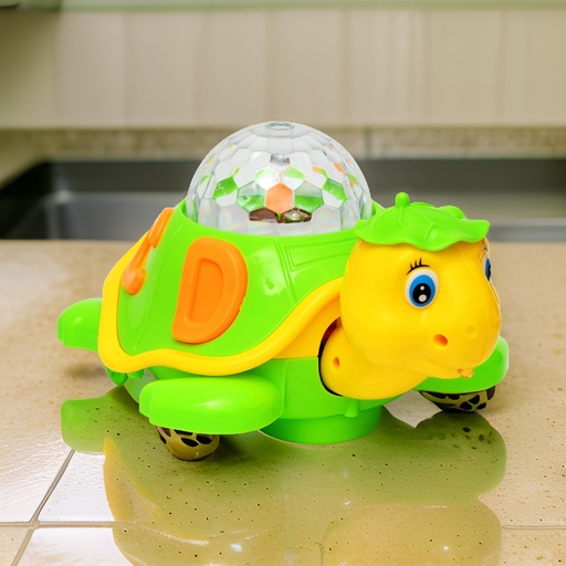 [Tortoise 099] Musical Tortoise Toy with 3D Flashing Light & Sound